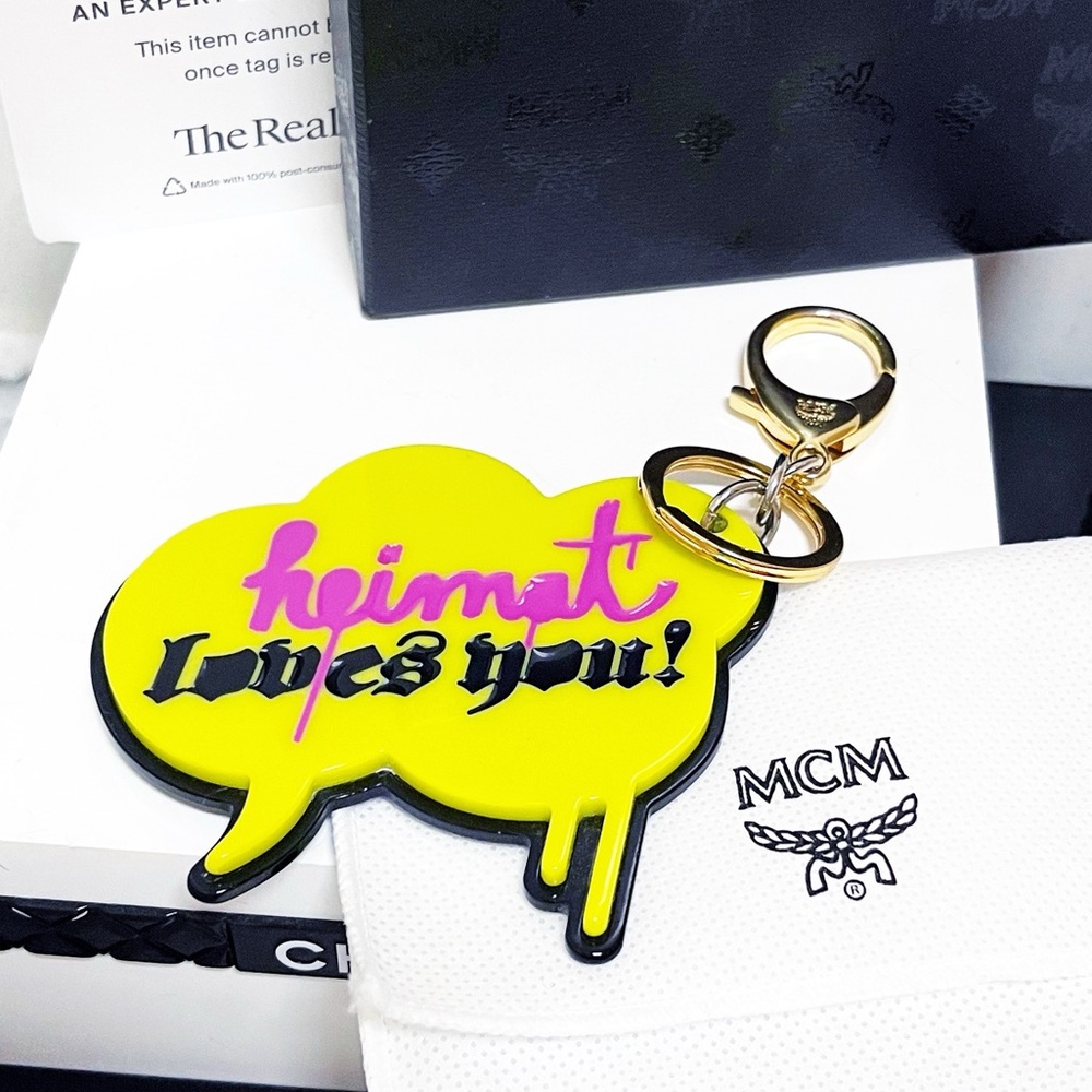 Authentic MCM x Strumbel Brand New Limited Edition Neon Bag Charm / Keychain - Picture 9 of 12